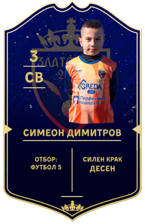 Симеон Димитров — защитник с номер 3